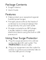 Preview for 2 page of Radio Shack 300-Joule User Manual