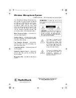 Radio Shack 32-1221B Owner'S Manual preview