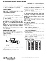 Radio Shack 32-1250 Owner'S Manual preview