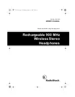 Preview for 1 page of Radio Shack 33-1185 Owner'S Manual