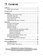 Preview for 2 page of Radio Shack 360 Laser Radar Detector with VG-2 Guard Owner'S Manual