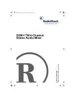 Предварительный просмотр 1 страницы Radio Shack 4-CHANNEL STEREO SSM-1750 Owner'S Manual