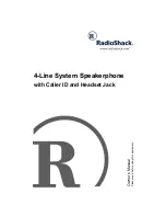 Radio Shack 4-Line System Speakerphone with Caller ID and Headset Jack Owner'S Manual preview