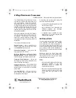 Radio Shack 4-Way Electronic Crossover Owner'S Manual preview