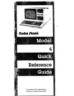 Preview for 1 page of Radio Shack 4 Quick Reference
