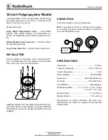 Radio Shack 40-1034 User Manual preview