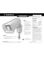 Radio Shack 40-1440 User Manual preview