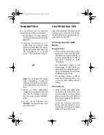 Предварительный просмотр 10 страницы Radio Shack 40-CHANNEL 2-WAY CB RADIO TRC-501 Owner'S Manual