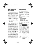 Предварительный просмотр 3 страницы Radio Shack 43-1203 Owner'S Manual