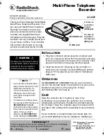 Radio Shack 43-2208 Owner'S Manual preview