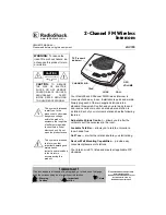 Предварительный просмотр 1 страницы Radio Shack 43-3106 Owner'S Manual