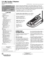 Предварительный просмотр 1 страницы Radio Shack 43-3537 Owner'S Manual