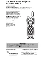 Предварительный просмотр 1 страницы Radio Shack 43-3558 Owner'S Manual