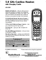 Radio Shack 43-3581 Owner'S Manual preview