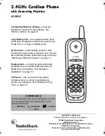 Preview for 1 page of Radio Shack 43-3856 Owner'S Manual