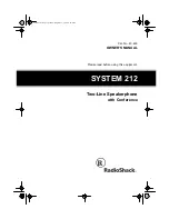 Preview for 1 page of Radio Shack 43-463 Owner'S Manual