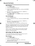 Preview for 75 page of Radio Shack 43-5862 Owner'S Manual