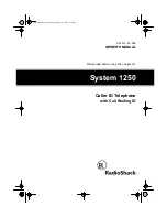 Preview for 1 page of Radio Shack 43-986 Owner'S Manual