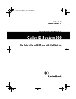 Предварительный просмотр 1 страницы Radio Shack 43-999 Owner'S Manual