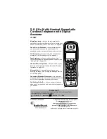 Preview for 1 page of Radio Shack 5.8 GHz Multi-Handset Expandable Cordless Telephone with Digital... Owner'S Manual