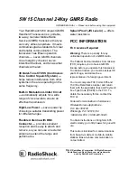 Preview for 1 page of Radio Shack 5W Owner'S Manual