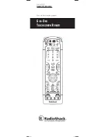 Предварительный просмотр 1 страницы Radio Shack 6-IN-ONE TOUCHSCREEN REMOTE Owner'S Manual