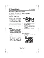 Предварительный просмотр 1 страницы Radio Shack 60-2765 Owner'S Manual