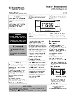 Preview for 1 page of Radio Shack 63-1036 Owner'S Manual