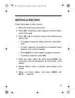 Preview for 21 page of Radio Shack 65-773 Owner'S Manual