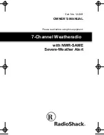 Radio Shack 7-Channel Weatheradio Owner'S Manual preview