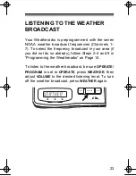 Предварительный просмотр 23 страницы Radio Shack 7-Channel Weatheradio Owner'S Manual