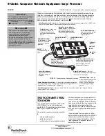 Preview for 1 page of Radio Shack 8-Outlet Computer Network Equipment Surge Protector Owner'S Manual