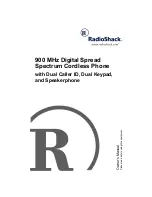 Preview for 1 page of Radio Shack 900 MHz Digital Spread Spectrum Cordless Phone with Dual Caller... Owner'S Manual