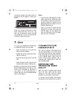 Предварительный просмотр 12 страницы Radio Shack AM/FM Cassette Car Stereo Owner'S Manual