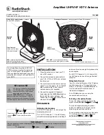 Radio Shack Amlified UHF/VHF HDTV Antenna Owner'S Manual preview