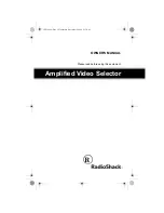 Preview for 1 page of Radio Shack Amplified Video Selector Owner'S Manual