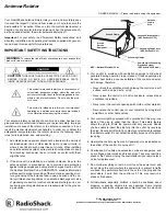 Radio Shack Antenna Rotator Owner'S Manual preview