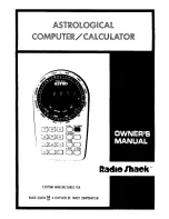 Radio Shack Astro Owner'S Manual preview