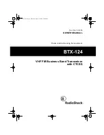 Radio Shack BTX-124 Owner'S Manual предпросмотр