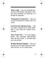 Preview for 3 page of Radio Shack Building trades calculator Owner'S Manual