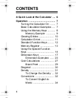 Preview for 4 page of Radio Shack Building trades calculator Owner'S Manual