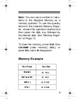 Preview for 9 page of Radio Shack Building trades calculator Owner'S Manual