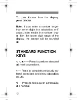 Preview for 12 page of Radio Shack Building trades calculator Owner'S Manual