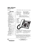 Radio Shack Caller Owner'S Manual preview