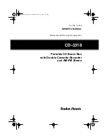 Radio Shack CD-3318 Owner'S Manual preview