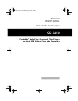 Radio Shack CD-3319 Owner'S Manual preview