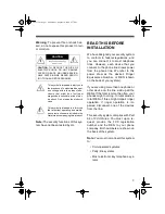 Preview for 3 page of Radio Shack CENTRAL 2000 49-351 Owner'S Manual