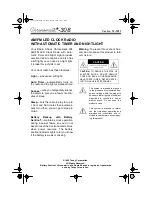 Radio Shack CHRONOMATIC 308 User Manual preview