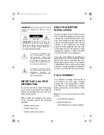 Preview for 3 page of Radio Shack CID-927 Owner'S Manual