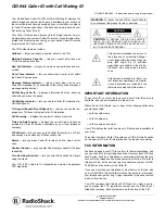 Radio Shack CID-944 Owner'S Manual preview